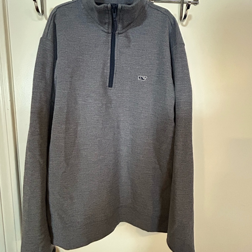 Vineyard Vines Men's Charcoal Zip-Up Sweater